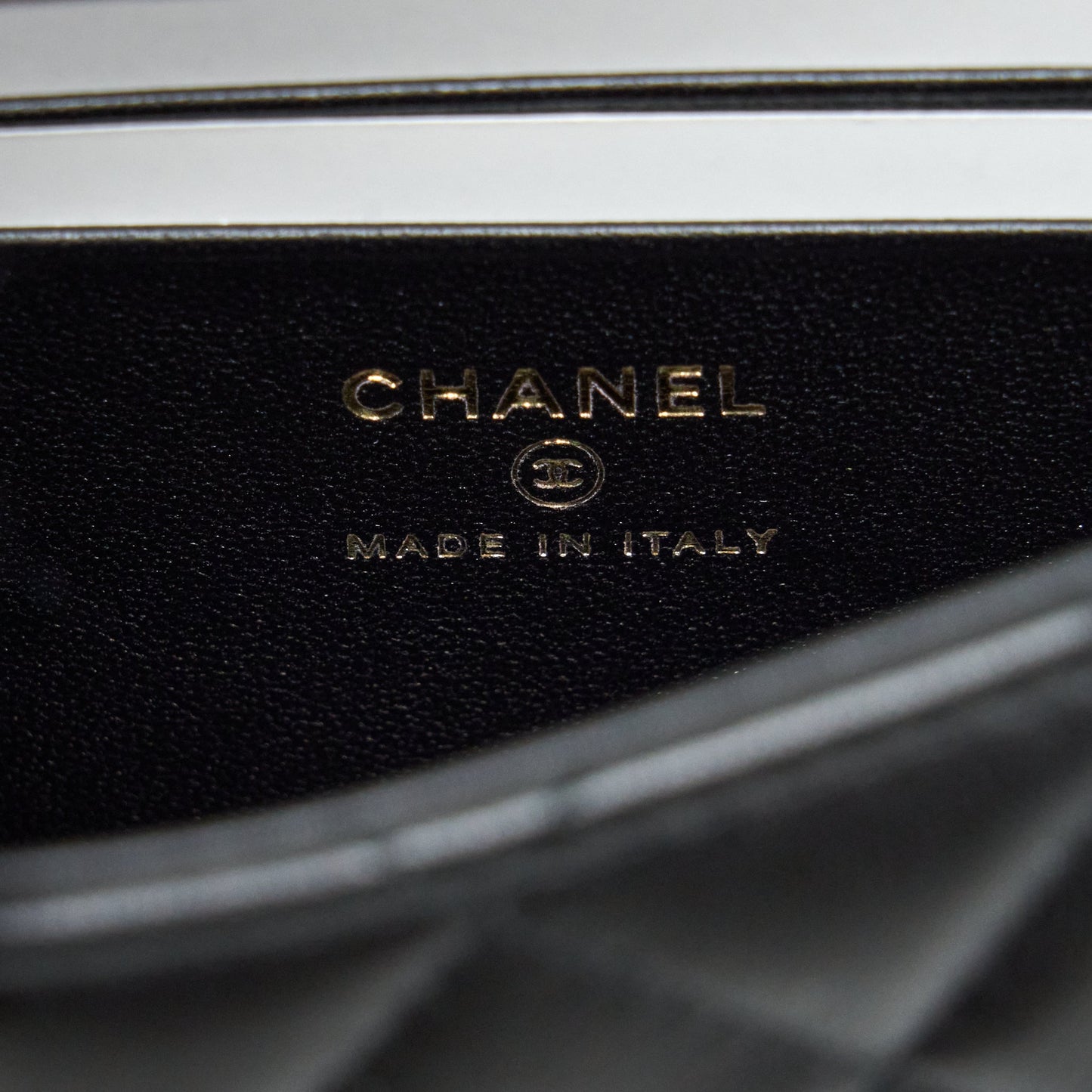 Chanel 22B Flap Bag With Enamel/CC Logo Top Handle Lambskin Black Brushed GHW