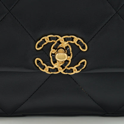 Chanel 19 Small Bag Lambskin Black Multicolour Hardware