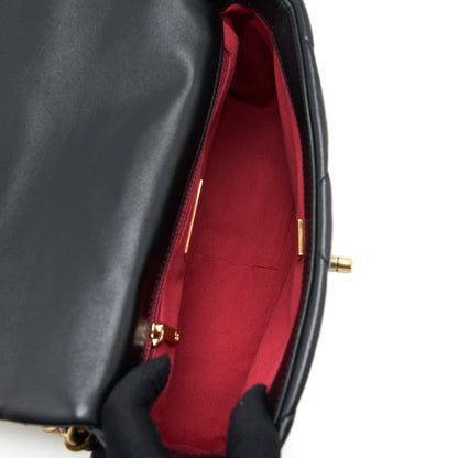 Chanel 19 Small Bag Lambskin Black Multicolour Hardware