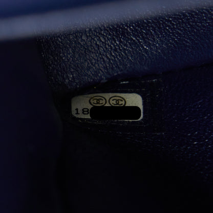 Chanel Medium Classic Double Flap Bag Caviar Navy Blue SHW