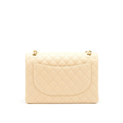 Chanel Maxi Classic Double Flap Bag Caviar beige GHW