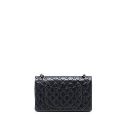 Chanel Small 2.55 Reissue Flap Bag Aged Calfskin Black With Ruthenium Hardware