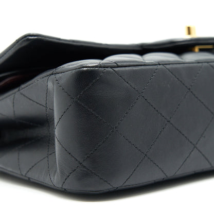 CHANEL MEDIUM CLASSIC DOUBLE FLAP LAMBSKIN BLACK GHW