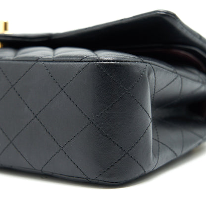 CHANEL MEDIUM CLASSIC DOUBLE FLAP LAMBSKIN BLACK GHW