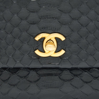 Chanel Coco Handle Mini Python Leather Black GHW