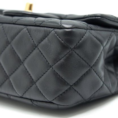 Chanel Pearl Crush Crush Mini Square Flap Bag Black GHW