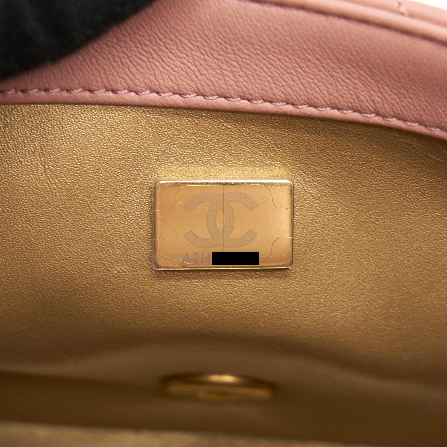 Chanel 21B Light Pink Pearl Crush Mini Square Flap Bag GHW