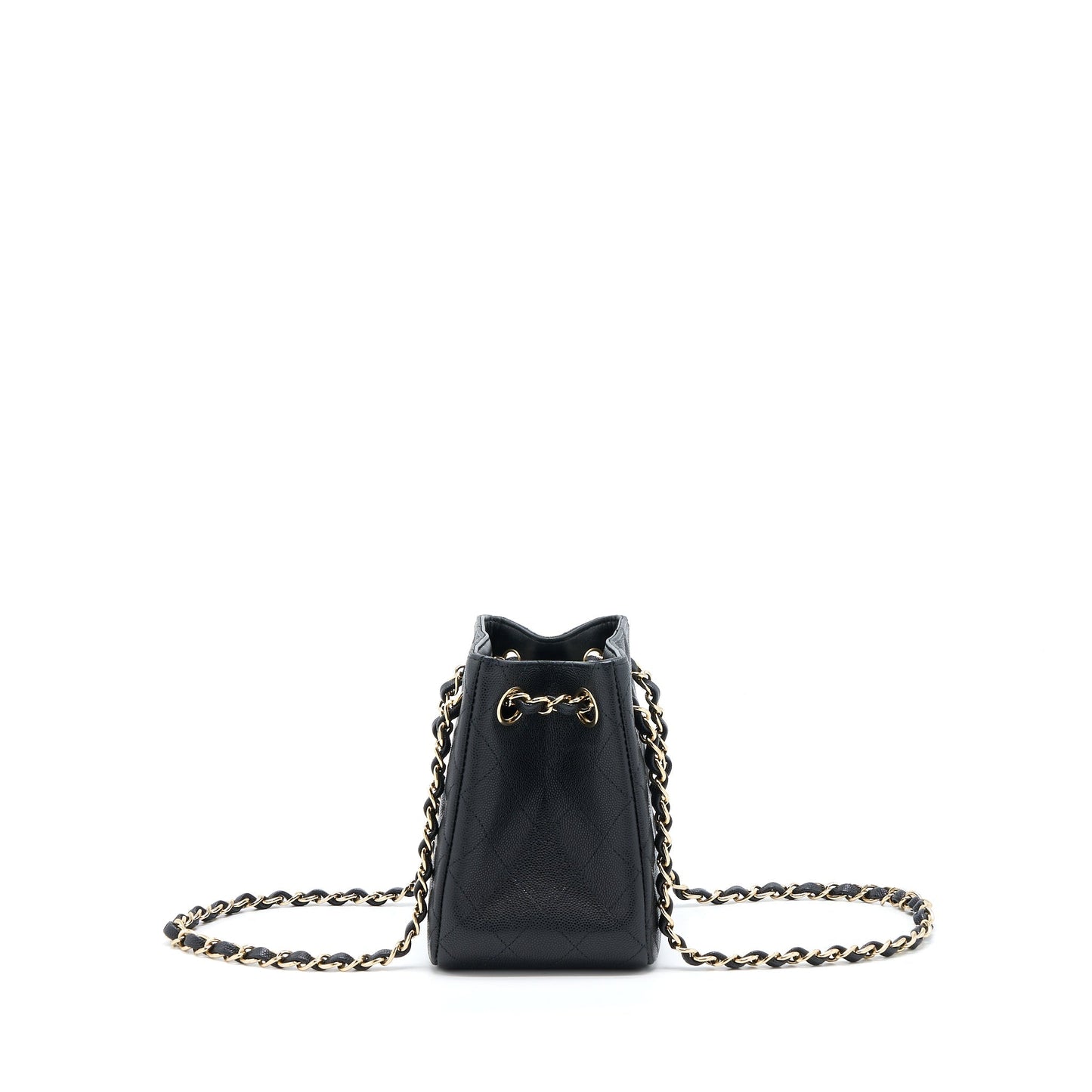 Chanel 22S Mini Bucket Bag Caviar Black LGHW (Microchip)
