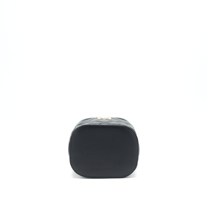 Chanel Trendy CC Round Vanity Case Crossbody Bag Lambskin Black LGHW