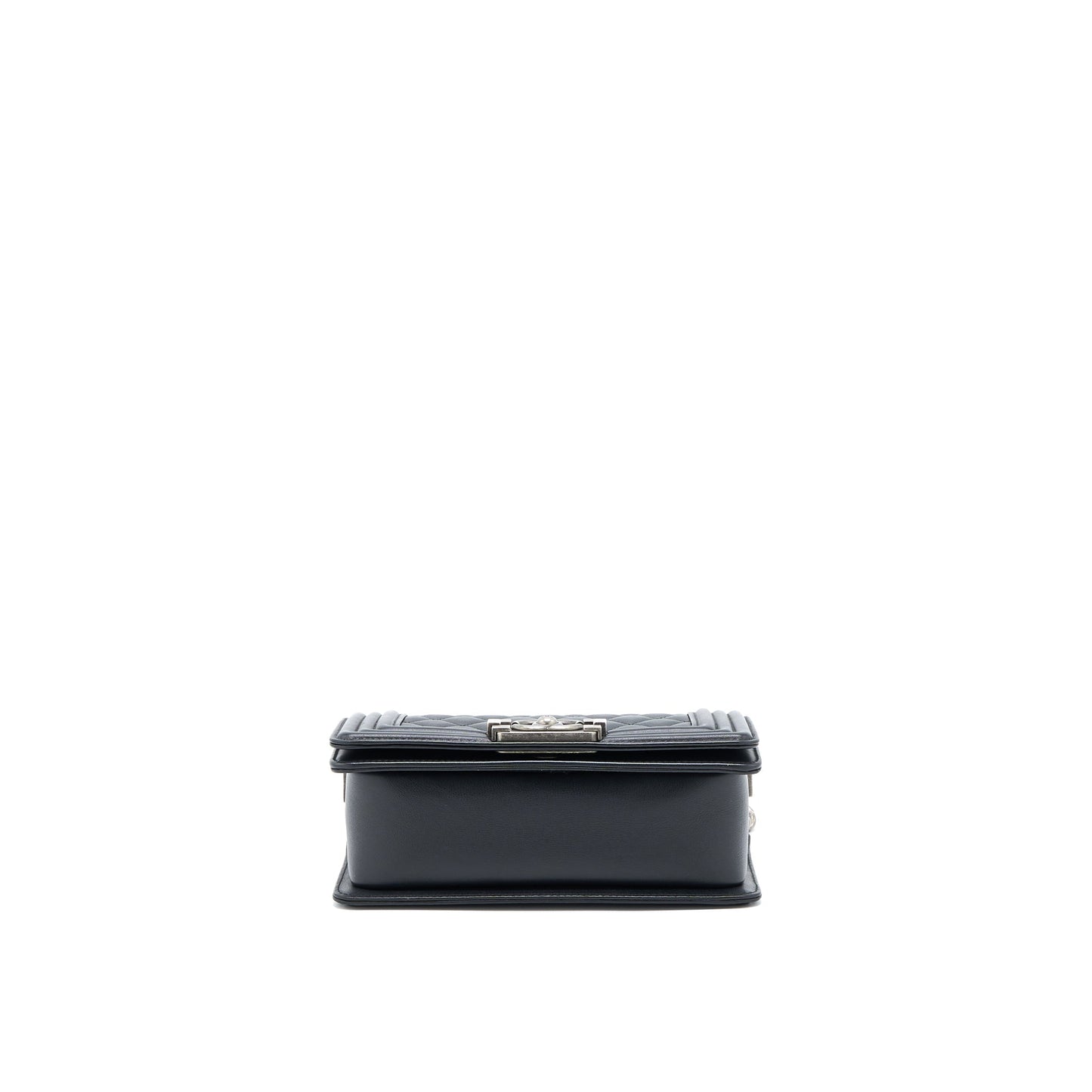Chanel Small Boy Bag Calfskin Black With Ruthenium Hardware
