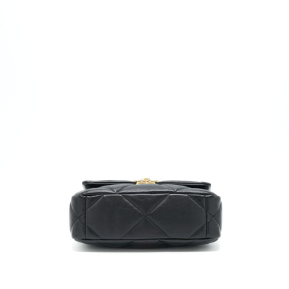 Chanel 19 flap Bag Small Lambskin Black Gold/Sliver Hardware