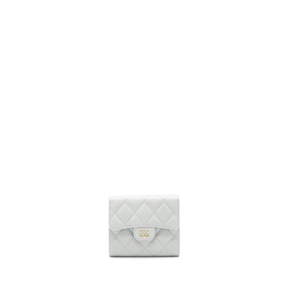 Chanel Classic Small Flap Wallet caviar Grey LGHW
