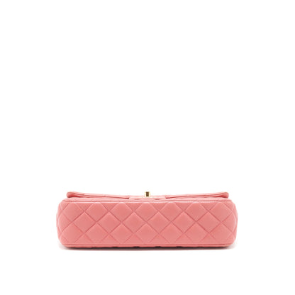 Chanel Limited charm Flap bag Lambskin pink LGHW