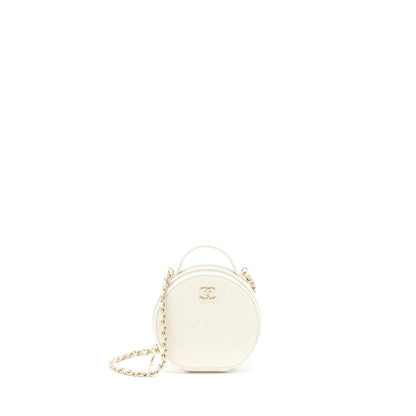 Chanel clutch with chain Caviar white LGHW