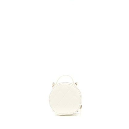 Chanel clutch with chain Caviar white LGHW
