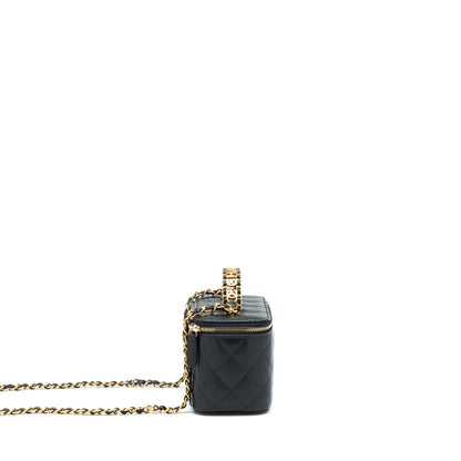 Chanel 22S Letter Top Handle Long Vanity Caviar Black GHW