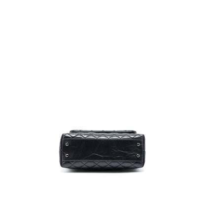 Chanel Small Coco Handle Aged Calfskin So Black With Black Hardware