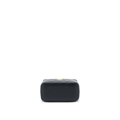 Chanel 22S Letter Top Handle Long Vanity Caviar Black GHW