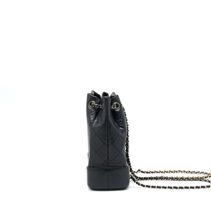 Chanel Small Gabrielle Backpack Calfskin Black With Multicolour Hardware (Microchip)