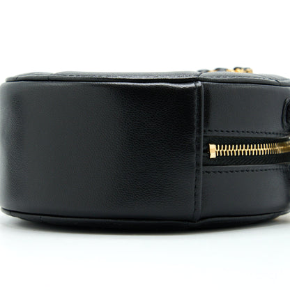 Chanel 19 Round Clutch With Chain Lambskin Gold/Silver Hardware