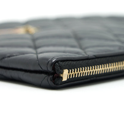 Chanel 2.55 Leather Clutch with Charm Black GHW