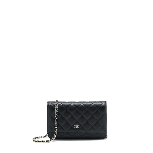 Chanel Classic Wallet On Chain Caviar Black SHW (Microchip)