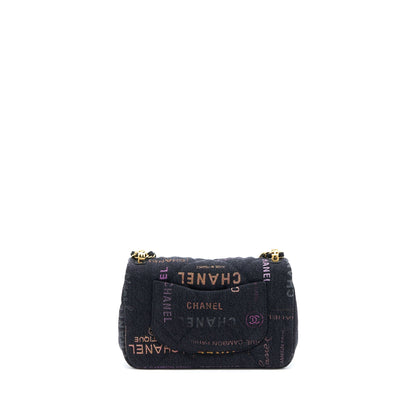 Chanel 22P Black Denim Flap Bag Brushed GHW(Microchip)