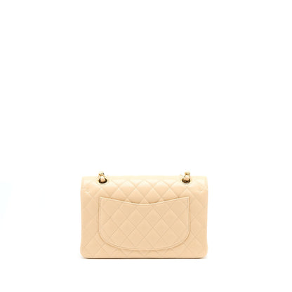 Chanel Small Classic Double Flap Bag Caviar Beige GHW(Microchip)