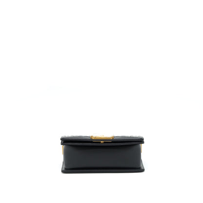Chanel Small Boy Bag Caviar Black Brushed GHW (Microchip)