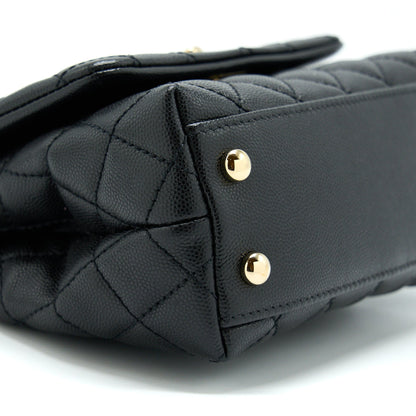 Chanel Mini Coco Handle Caviar Black LGHW