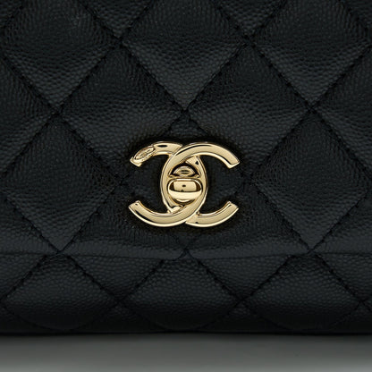 Chanel Mini Coco Handle Caviar Black LGHW