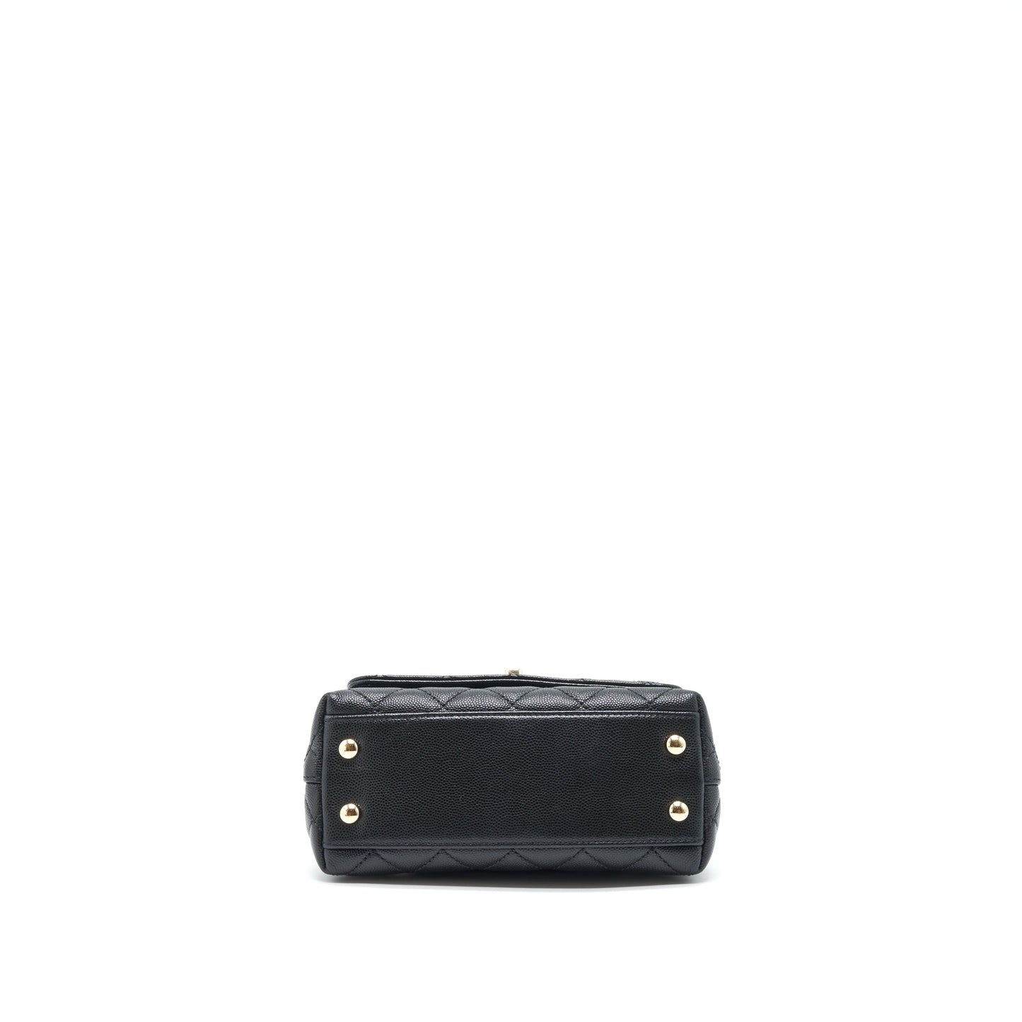 Chanel Mini Coco Handle 20cm Caviar Black LGHW (Microchip)