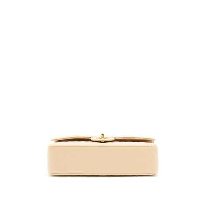 Chanel Medium Classic Double Flap Bag Caviar Beige LGHW