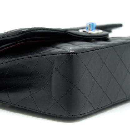 Chanel Small Classic Double flap Bag Lambskin Black SHW (microchip)