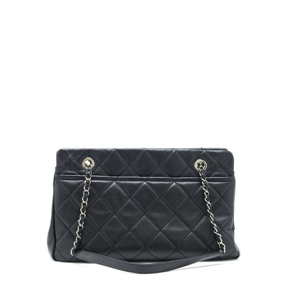 Chanel CC Logo Tote Bag Caviar Black SHW