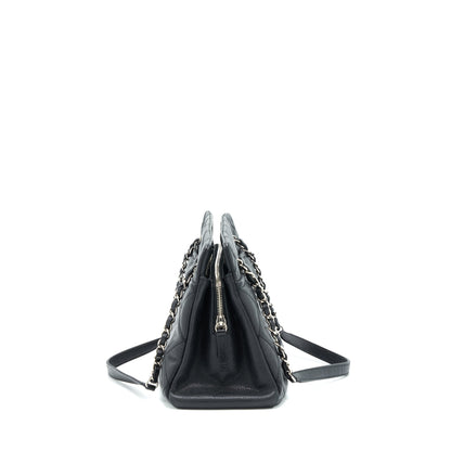 Chanel CC Logo Tote Bag Caviar Black SHW