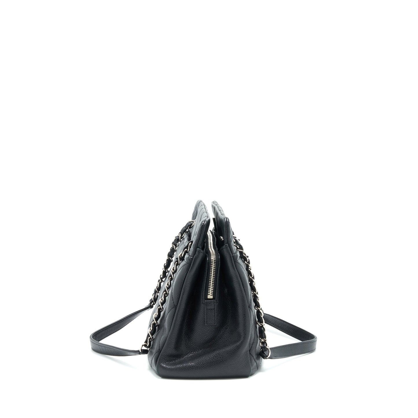 Chanel CC Logo Tote Bag Caviar Black SHW
