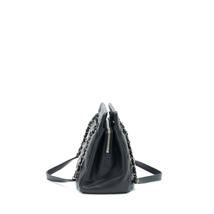 Chanel CC Logo Tote Bag Caviar Black SHW