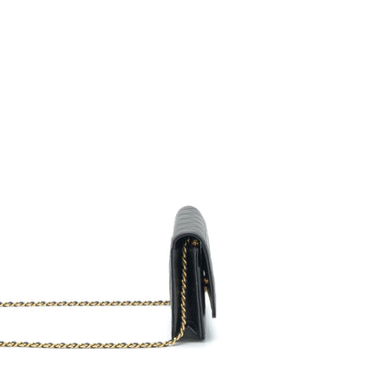 Chanel Classic Wallet On Chain Caviar Black LGHW (Microchip)