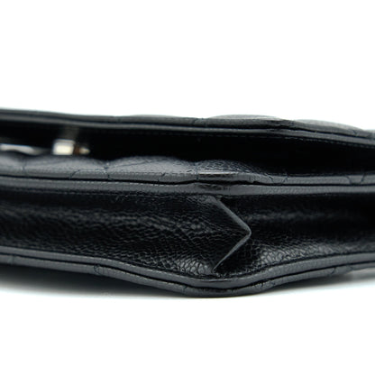 Chanel Classic Wallet On Chain Caviar Black SHW (Microchip)