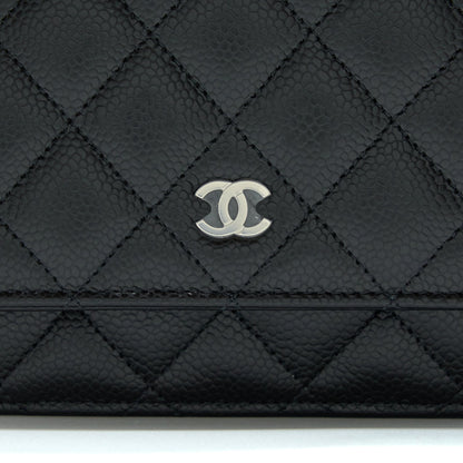 Chanel Classic Wallet On Chain Caviar Black SHW (Microchip)