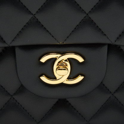 Chanel Classic Double Flap Jumbo Bag Lambskin Black GHW