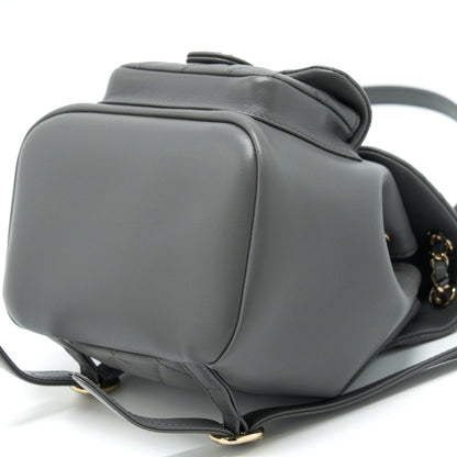 Chanel Mini Duma Backpack Lambskin Grey LGHW (Microchip)