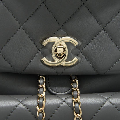 Chanel Mini Duma Backpack Lambskin Grey LGHW (Microchip)