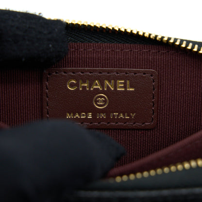 Chanel Zip Small Card Holder Caviar black GHW
