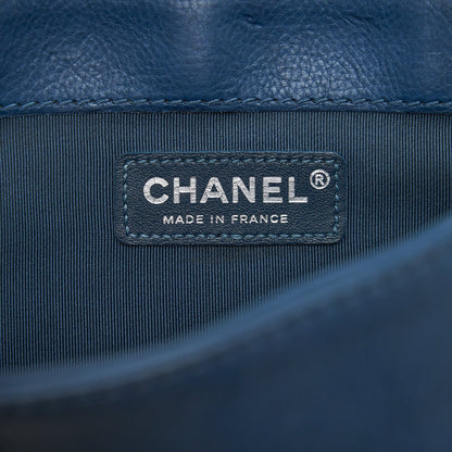 Chanel Boy Bag soft Calfskin Dark Blue ruthenium Hardware
