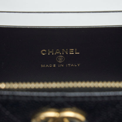 Chanel 22S Letter Top Handle Long Vanity Caviar Black GHW