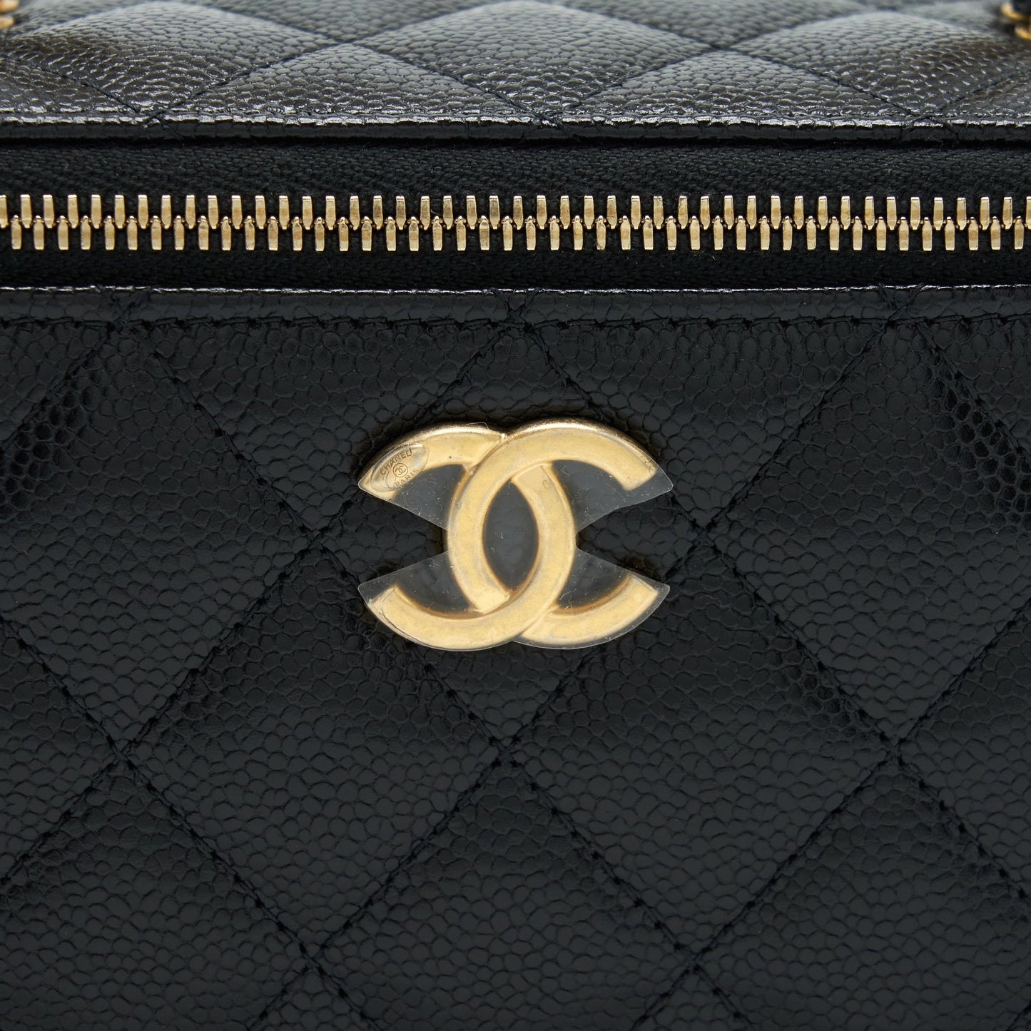 Chanel 22S Letter Top Handle Long Vanity Caviar Black GHW