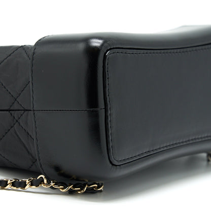 Chanel Small Gabrielle Backpack Calfskin Black With Multicolour Hardware (Microchip)