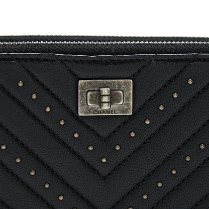 Chanel Reissue Wallet On Chain Calfskin Black Ruthenium Hardware